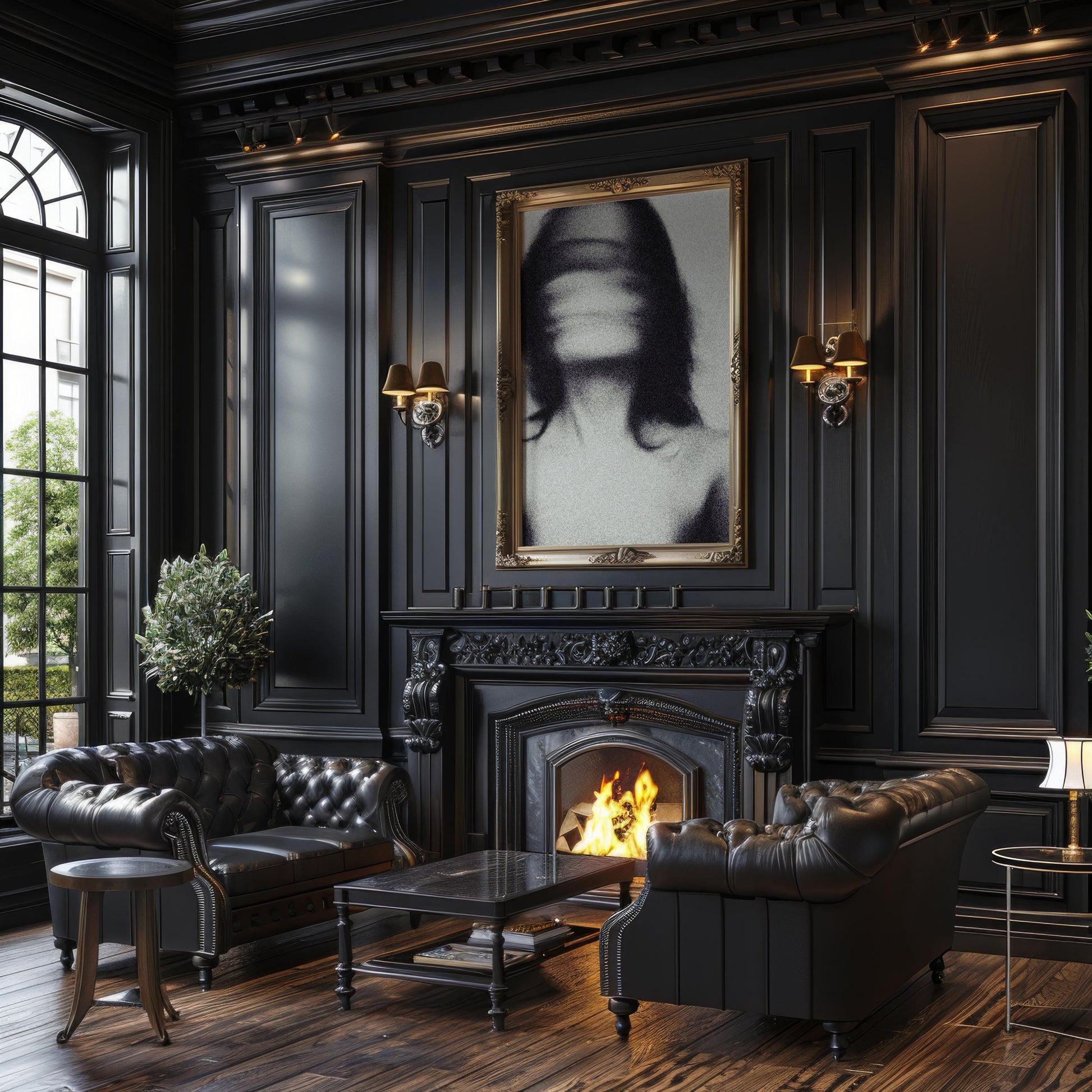 Minimal Wall Art Abstract Motion Blur Portrait | Black And White Grainy Poster abstract wall art print, geometric minimalist poster, modern Scandinavian decor, Monohaus