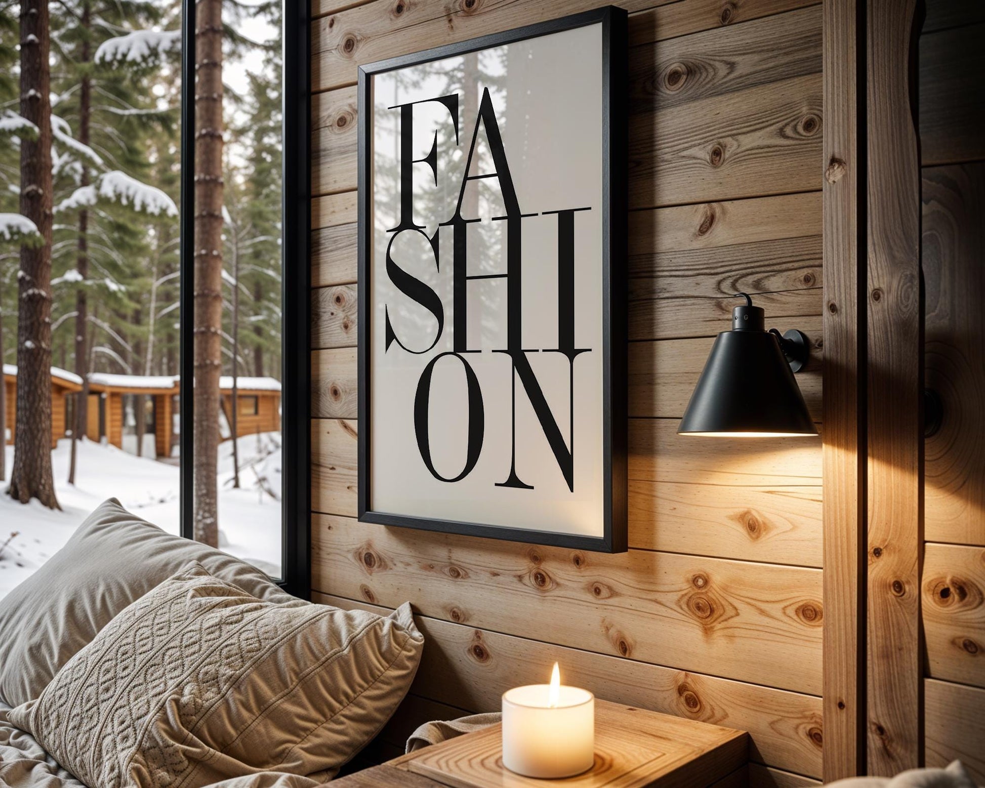 Designer Wall Art | Fashion Typography Print | Modern Black and White Home Decor typography wall art print, minimalist black and white type poster, modern graphic design decor, Monohaus