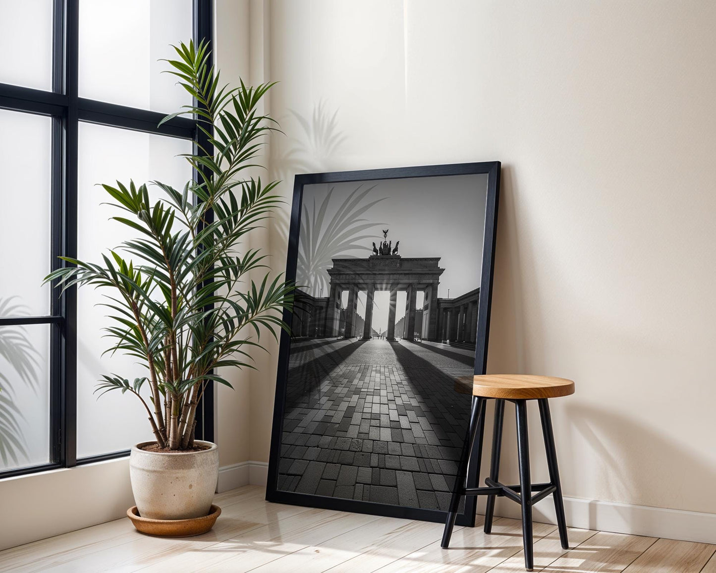 World Landmark | Brandenburg Gate Print | Berlin Black and White Photography wall art print, minimalist black and white poster, modern Scandinavian wall decor, Monohaus
