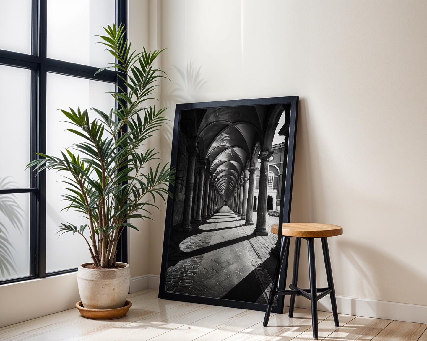 World Landmark | Bologna Italy Architecture Print | Minimalist Black and White Wall Art