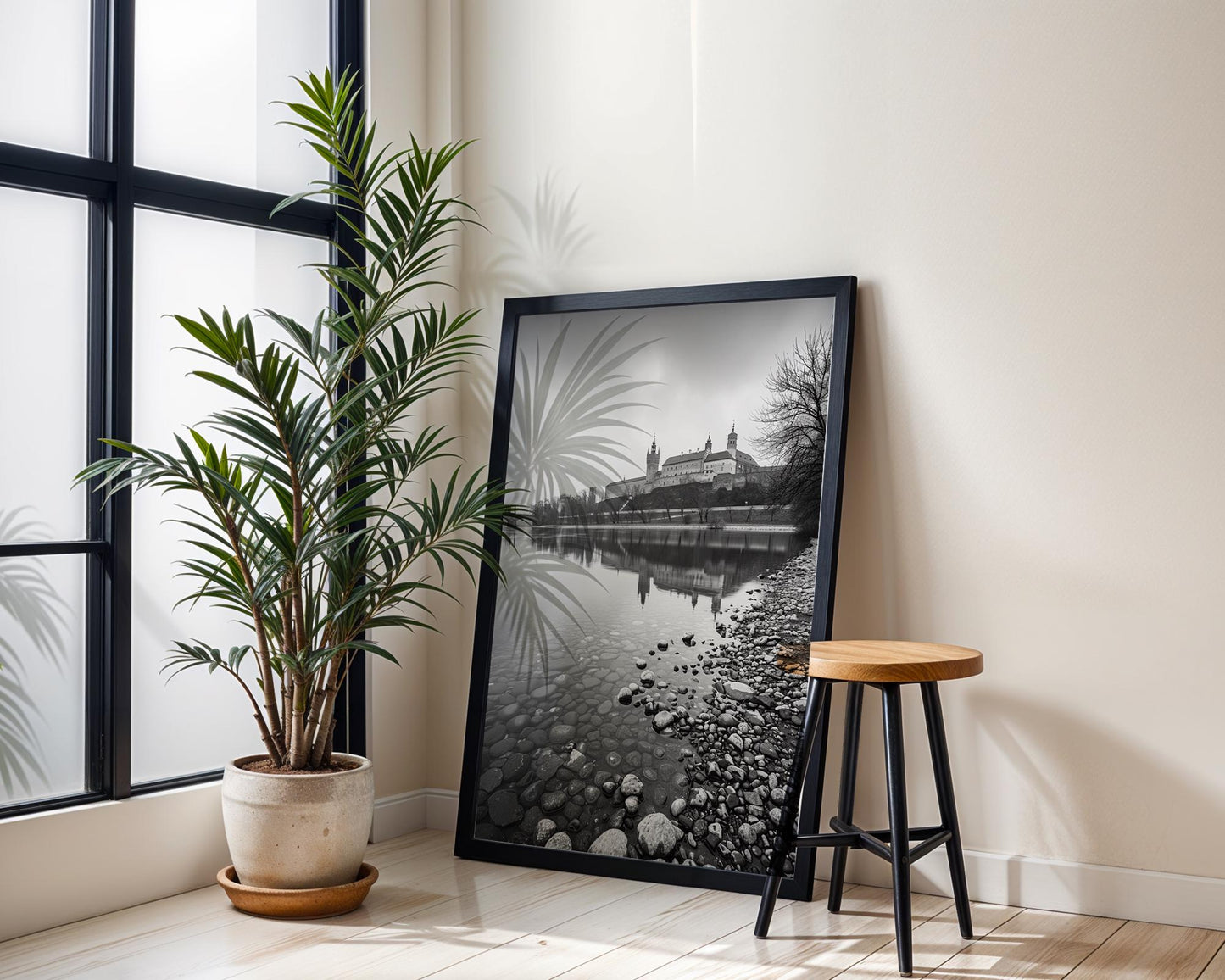 World Landmark | Krakow Castle Black and White Photography Print | Polish Architecture