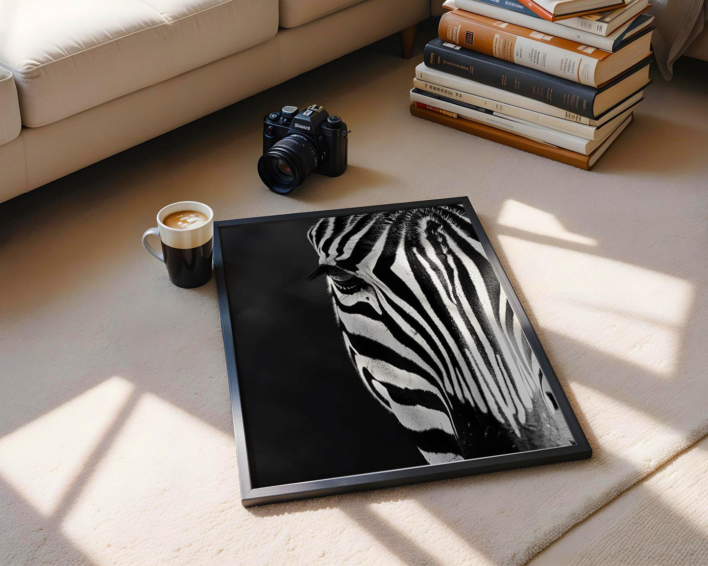 Wildlife Poster | Zebra Stripe Photography Print • Minimalist Black & White Safari Wall Art wall art print, minimalist black and white poster, modern Scandinavian wall decor, Monohaus