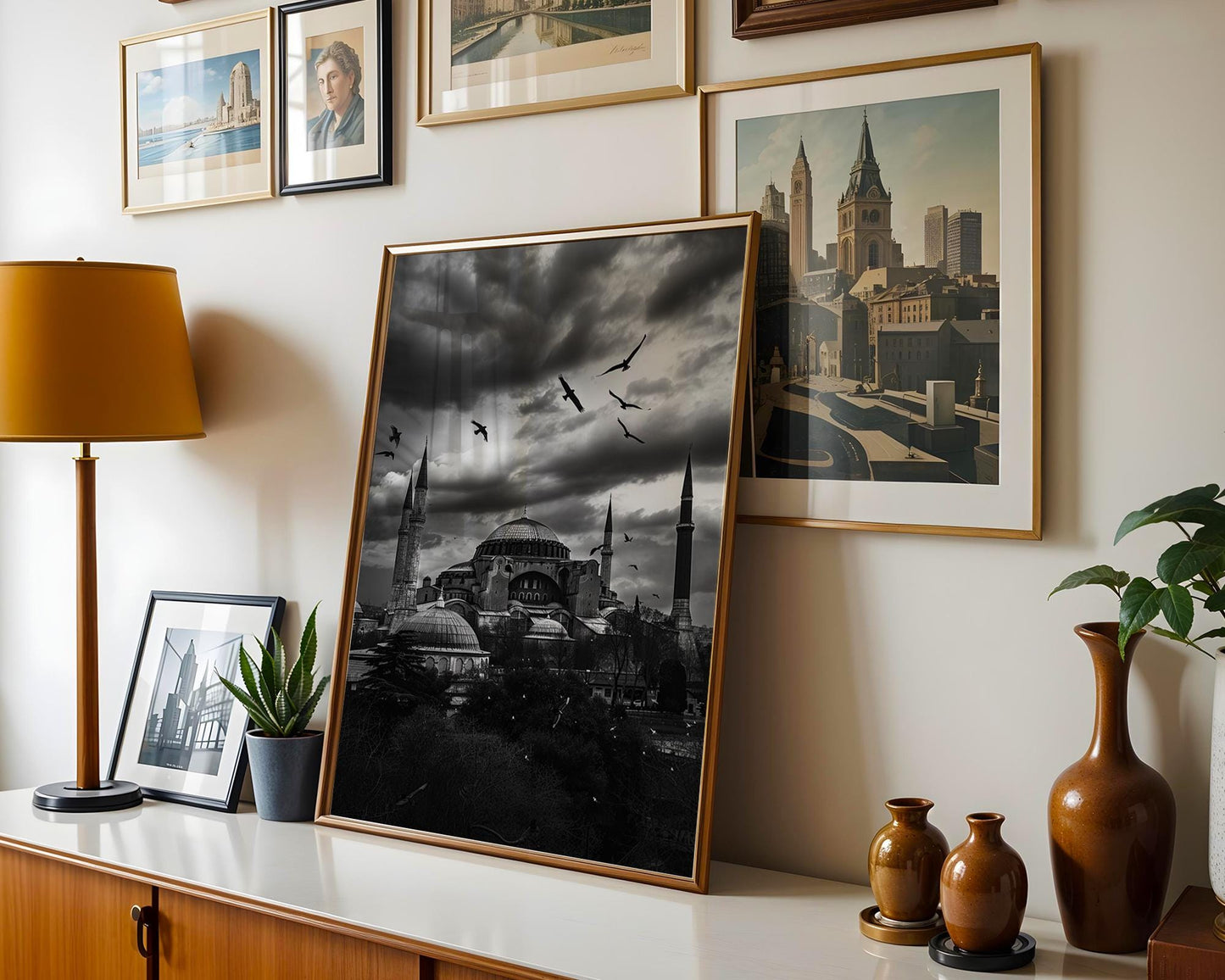World Landmark | Hagia Sophia Istanbul Print | Dramatic Black and White Photography