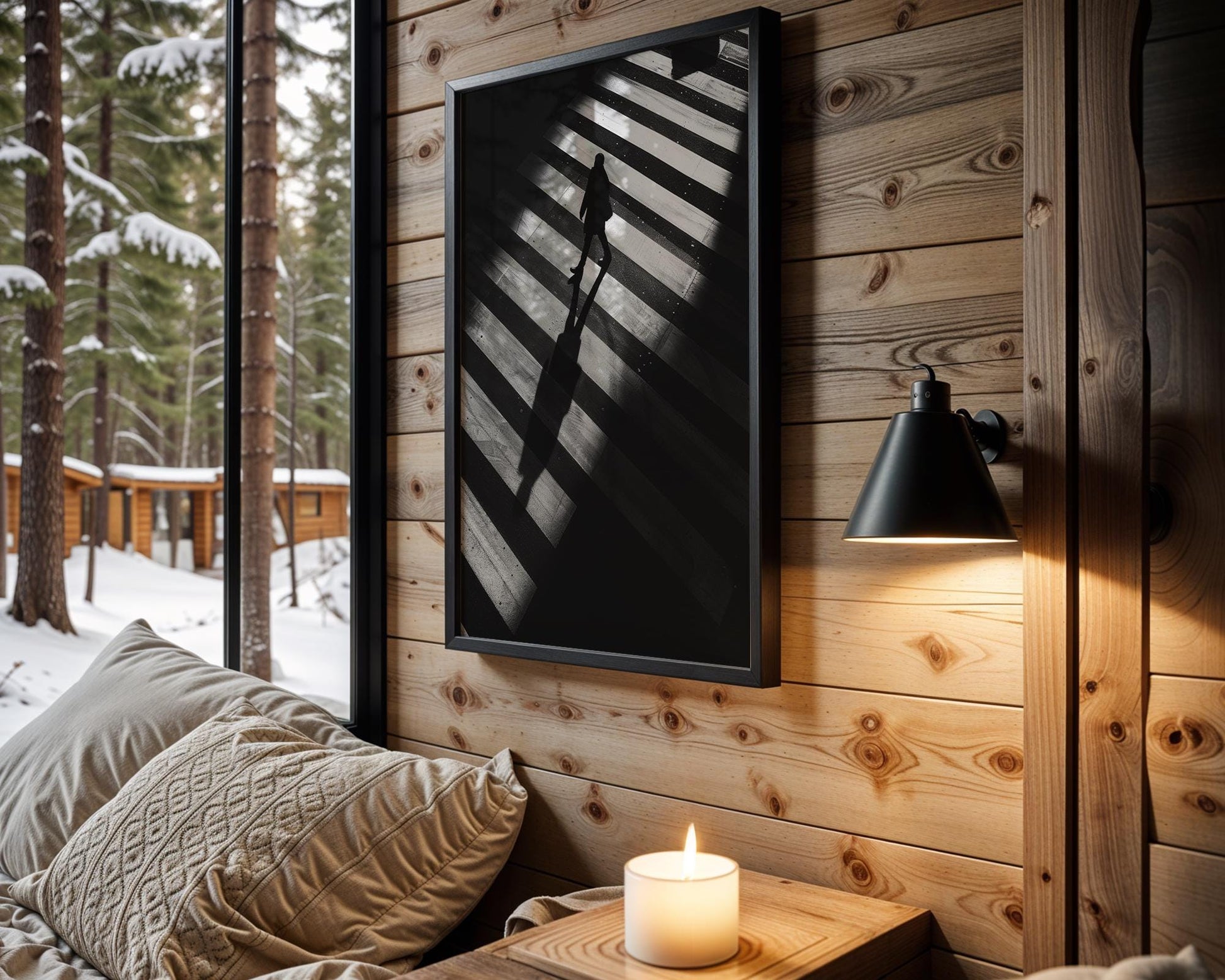 Urban Photography Print | Minimalist Black and White Crosswalk Wall Art black and white photo print, minimalist monochrome wall art poster for modern interiors, Monohaus