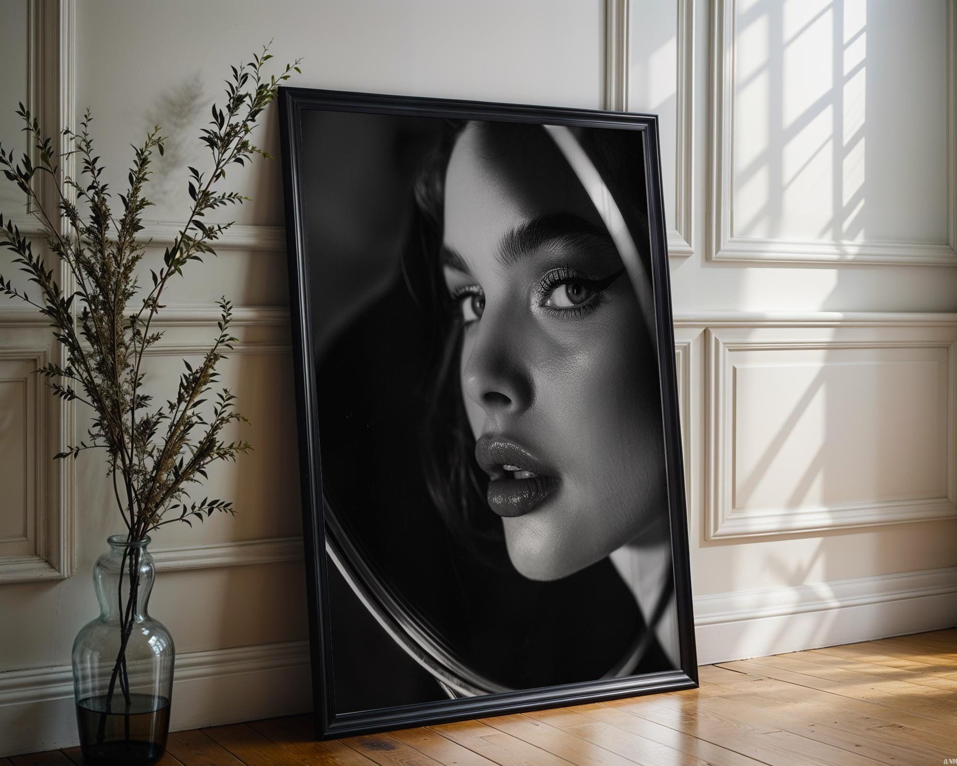 Minimal Wall Art | Retro Paris Fashion Print |  Glamour Photography wall art print, minimalist black and white poster, modern Scandinavian wall decor, Monohaus