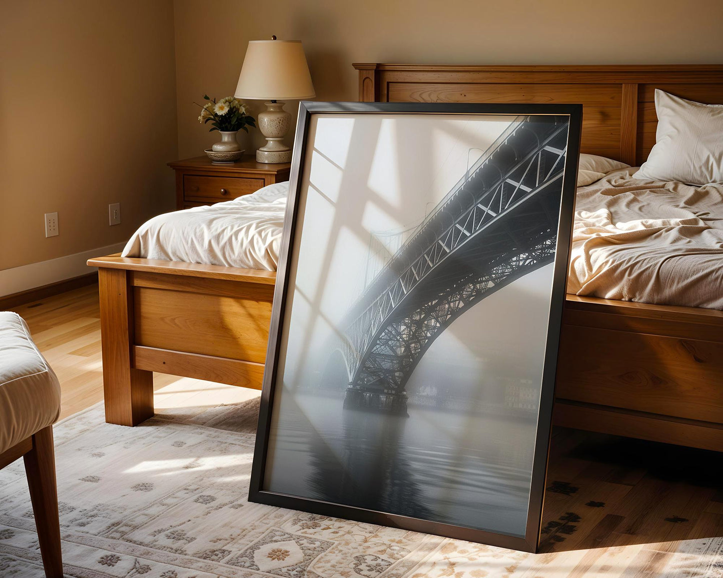 World Landmark | Porto Bridge Photography Print | Black and White Minimalist Wall Art wall art print, minimalist black and white poster, modern Scandinavian wall decor, Monohaus