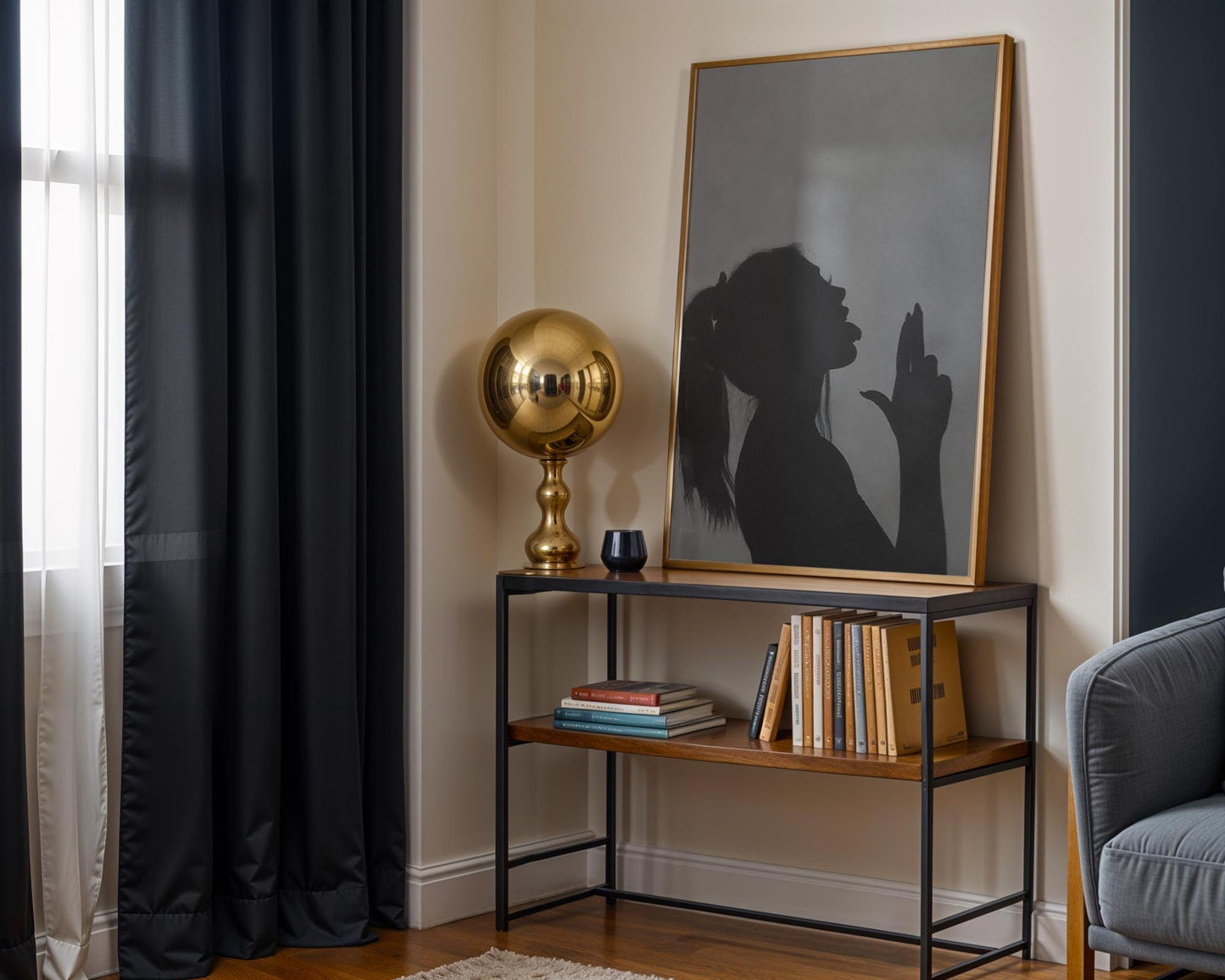 Designer Wall Art | Silhouette Print | Minimalist Modern Home Decor wall art print, minimalist black and white poster, modern Scandinavian wall decor, Monohaus