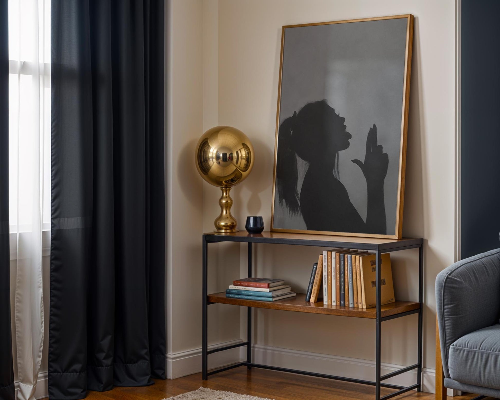 Designer Wall Art | Silhouette Print | Minimalist Modern Home Decor wall art print, minimalist black and white poster, modern Scandinavian wall decor, Monohaus