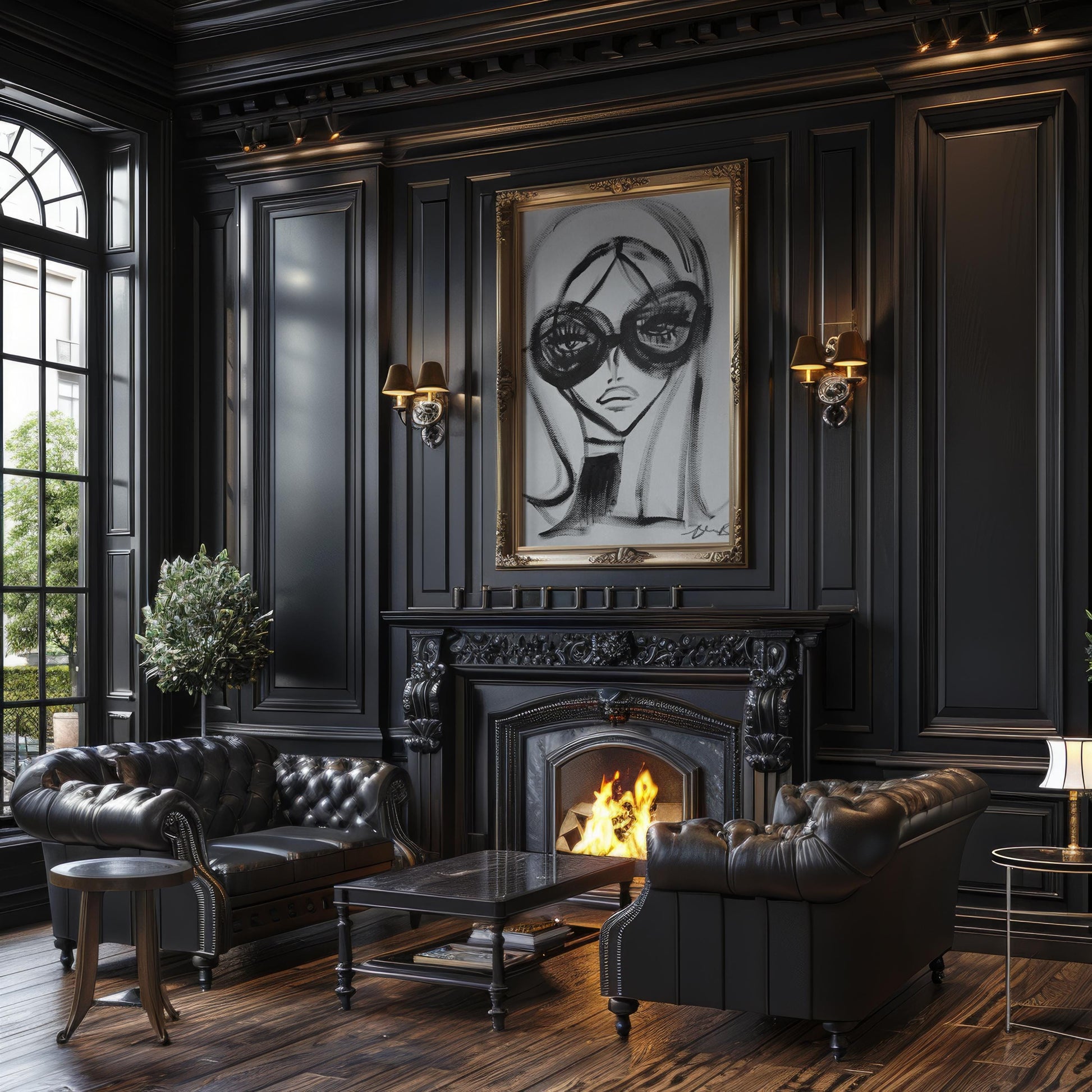 Designer Wall Art | Abstract Fashion Print | Black and White Sketch Poster abstract wall art print, geometric minimalist poster, modern Scandinavian decor, Monohaus