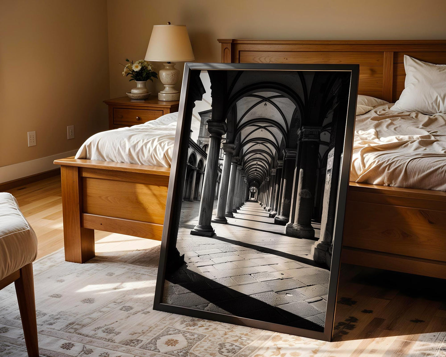 World Landmark | Bologna Italy Arches Print | Black and White Photography