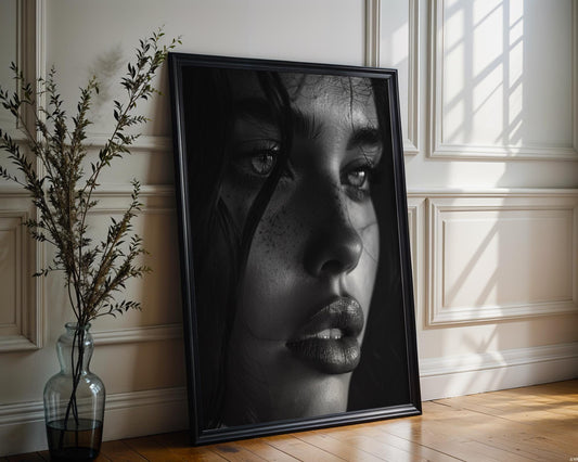 Minimal Wall Art Black and White Portrait Print | Minimalist Fine Art Photography wall art print, minimalist black and white poster, modern Scandinavian wall decor, Monohaus