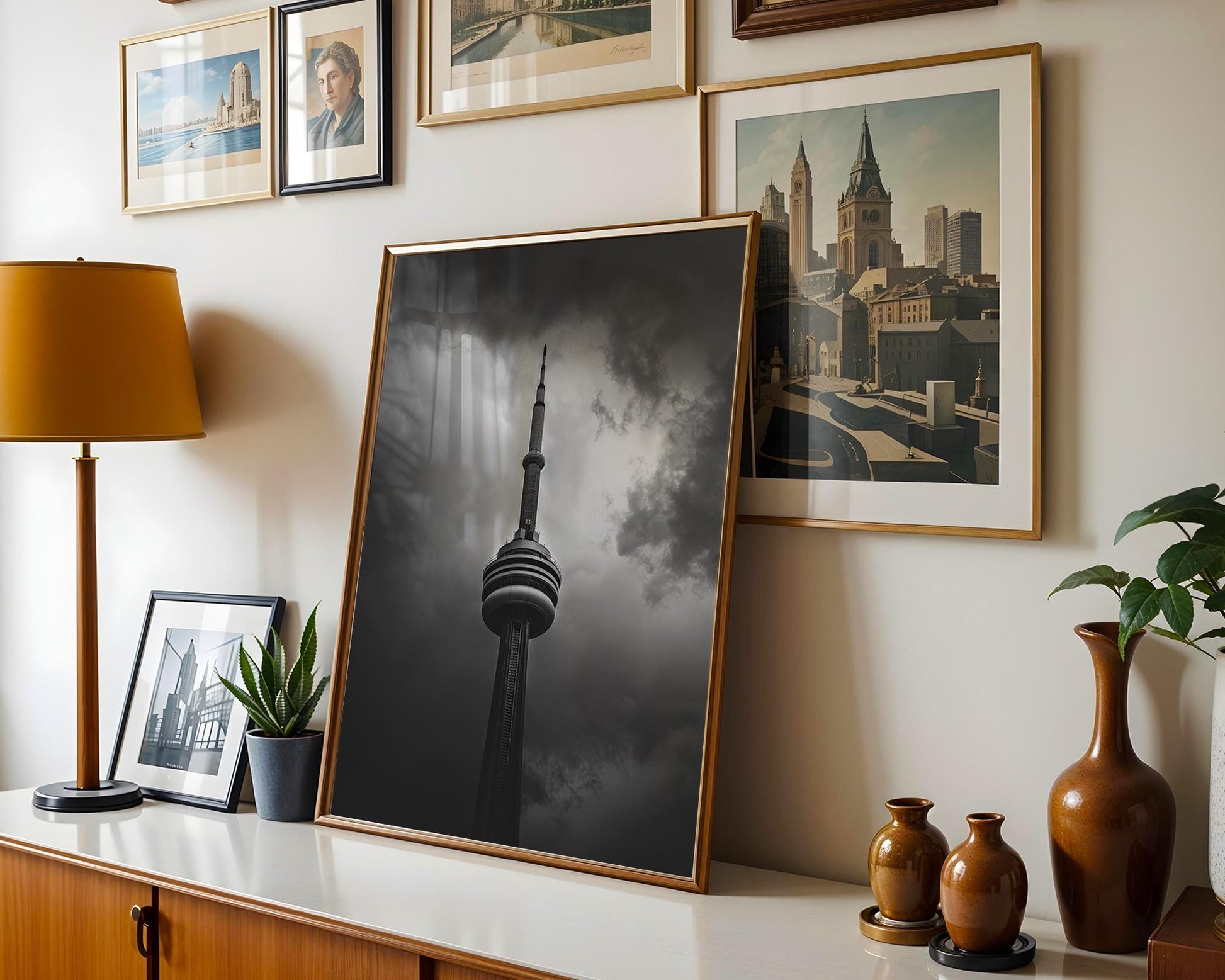 World Landmark | CN Tower Print | Toronto Skyline Photography, Minimalist Urban Decor wall art print, black and white architectural poster, minimalist modern Scandinavian wall decor, Monohaus