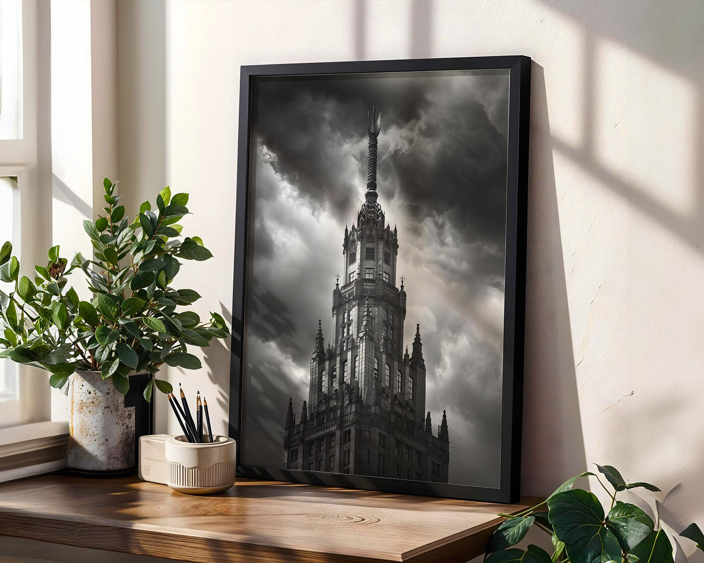 World Landmark | Gothic Architecture Print | Black and White Cityscape Photography