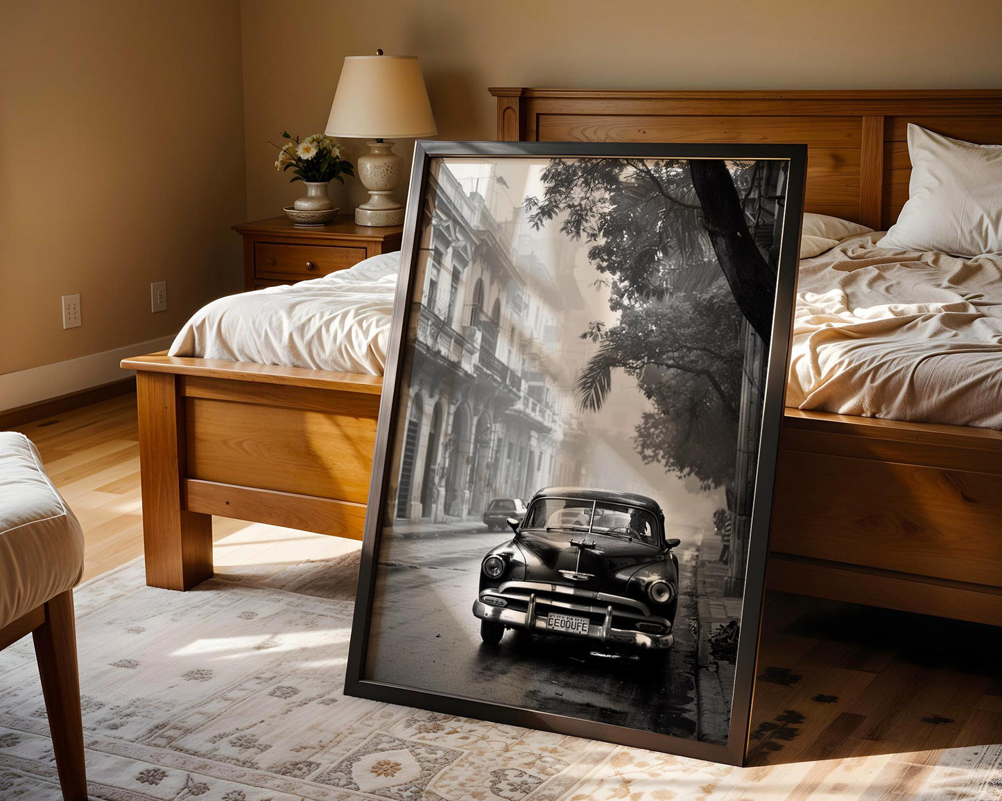 World Landmark | Havana Cuba Street Photography Print | Vintage Car Wall Art