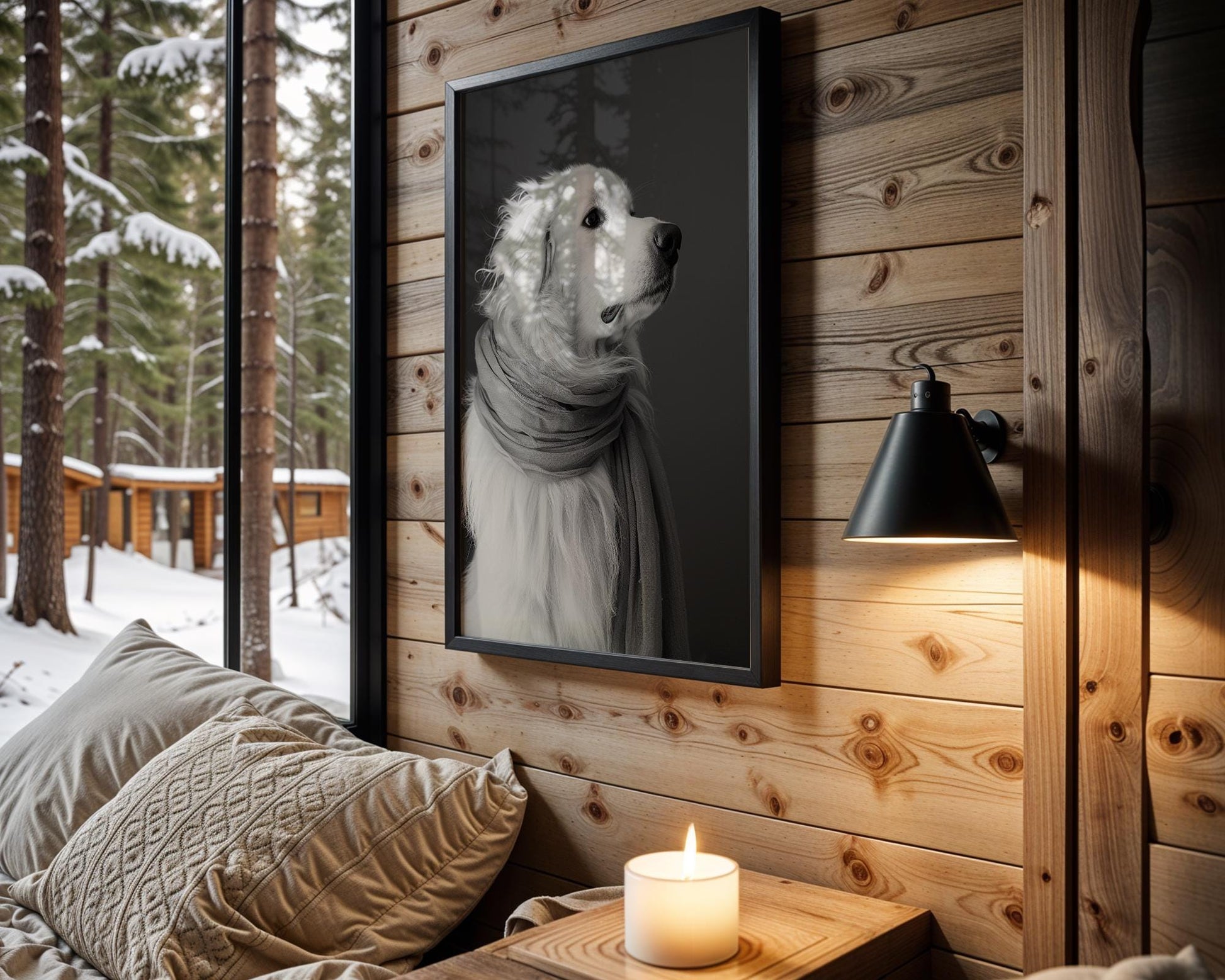 Dog Photography Retriever Pet Portrait Print | Minimalist Modern Home Decor wall art print, minimalist black and white poster, modern Scandinavian wall decor, Monohaus