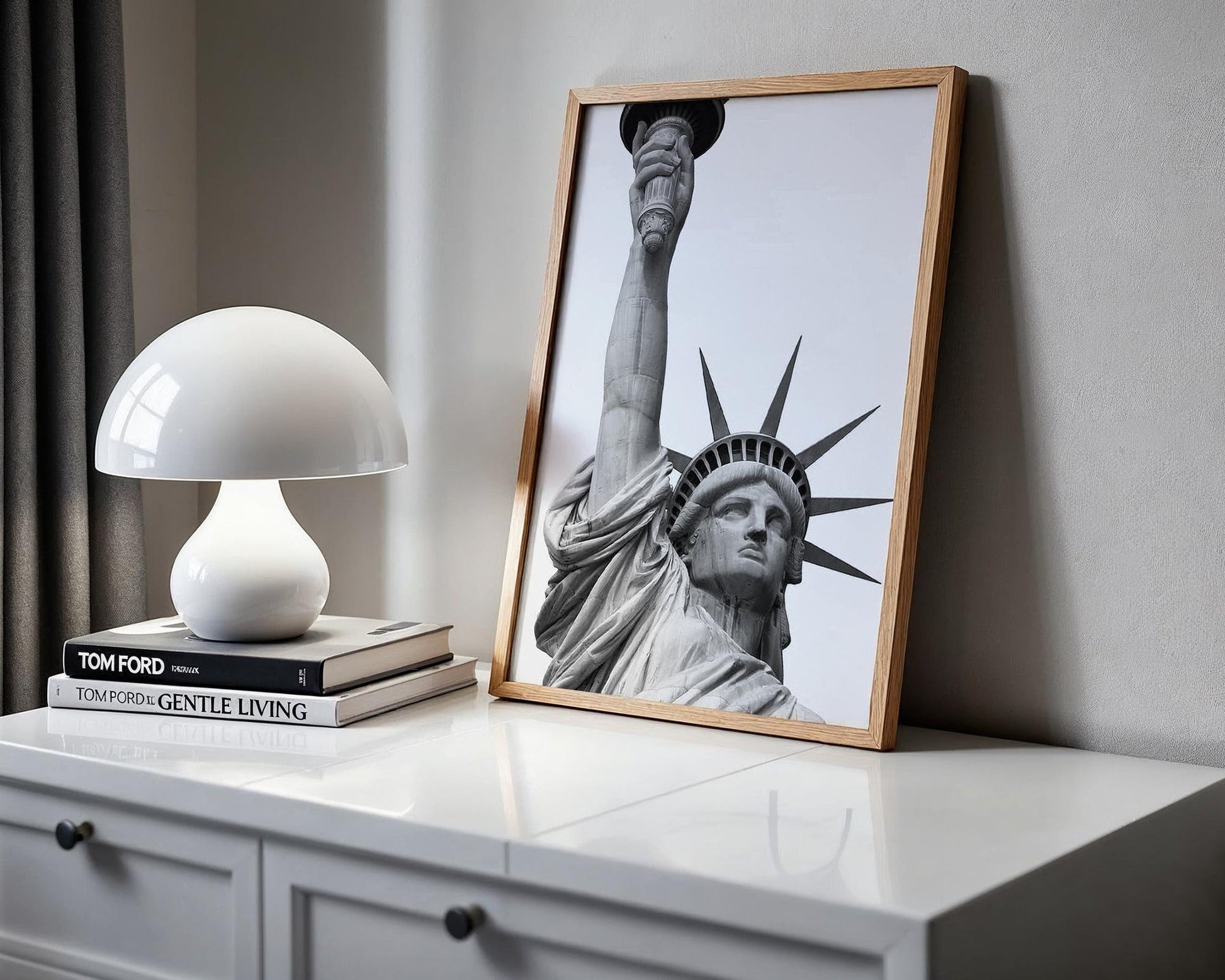 World Landmark | Statue of Liberty Print | Minimalist Black and White NYC Poster wall art print, minimalist black and white poster, modern Scandinavian wall decor, Monohaus