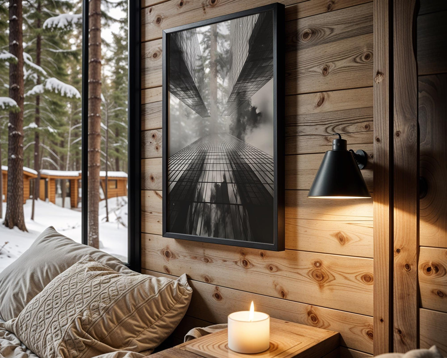 Urban Photography | Abstract Skyscraper Building Print | Minimal City Wall Art wall art print, black and white architectural poster, minimalist modern Scandinavian wall decor, Monohaus