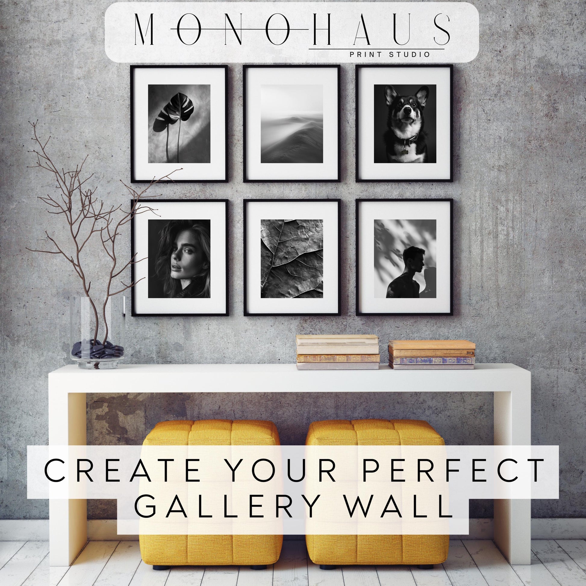 Dog Photography Husky Pet Portrait Print | Black and White Modern Poster wall art print, minimalist black and white poster, modern Scandinavian wall decor, Monohaus