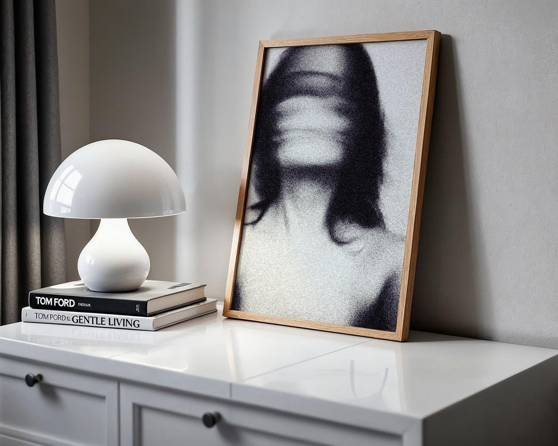 Minimal Wall Art Abstract Motion Blur Portrait | Black And White Grainy Poster abstract wall art print, geometric minimalist poster, modern Scandinavian decor, Monohaus