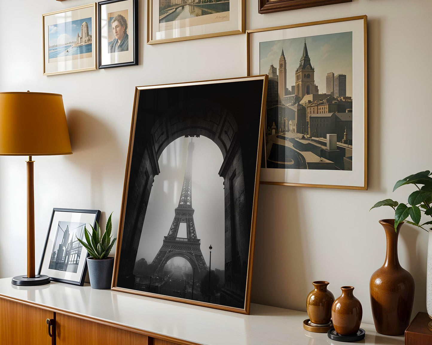 World Landmark | Eiffel Tower Black and White Photography Print | Paris Architecture Wall Art