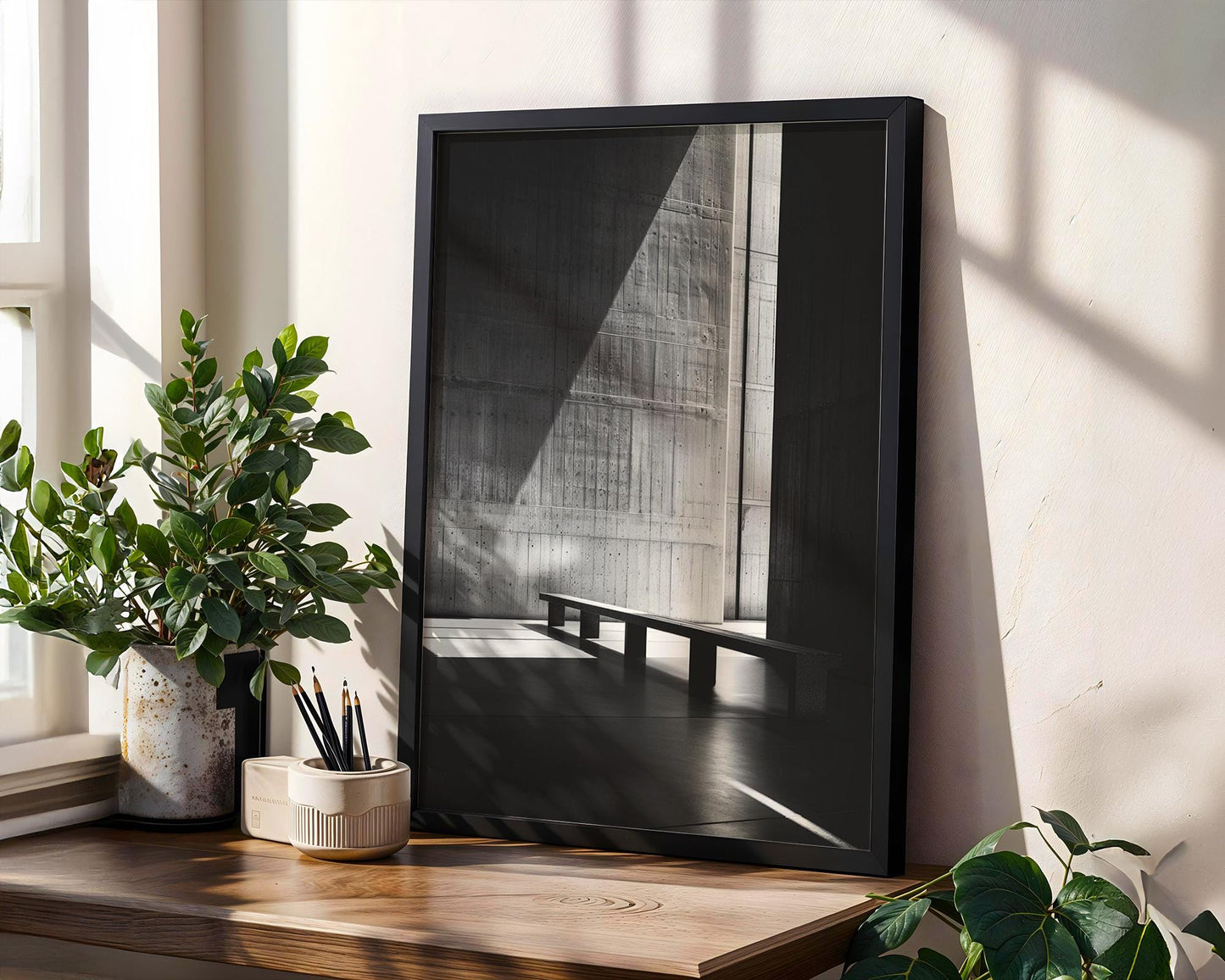 Urban Photography | Concrete Sunlight Print | Minimal Wall Art Architectural Home Decor wall art print, black and white architectural poster, minimalist modern Scandinavian wall decor, Monohaus