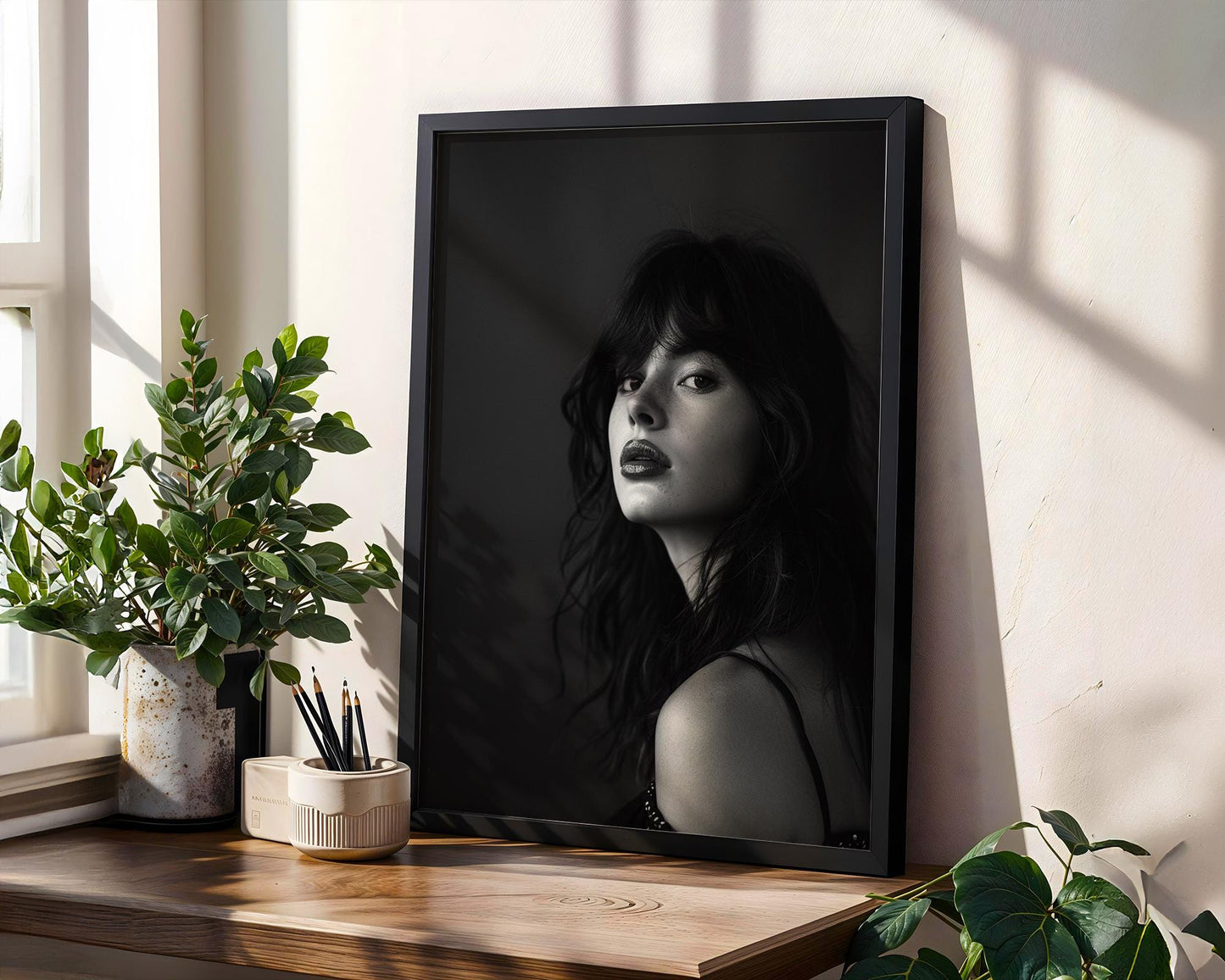 Minimal Wall Art Moody Black and White Portrait | Fine Art Photography Print wall art print, minimalist black and white poster, modern Scandinavian wall decor, Monohaus