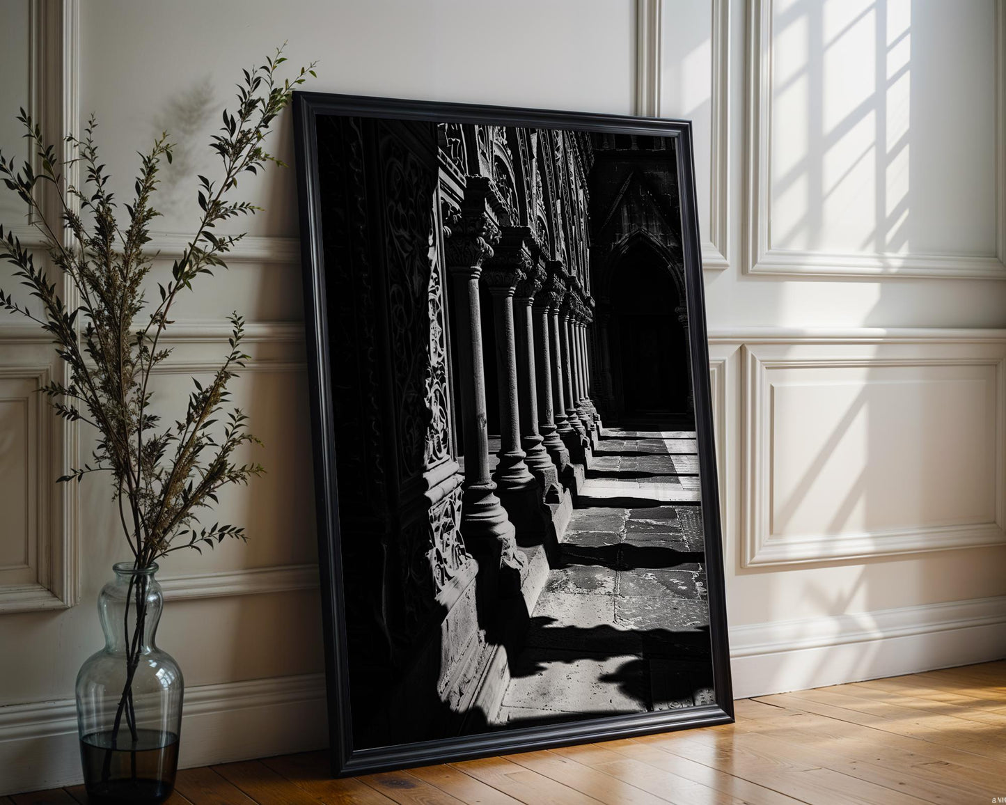 World Landmark | York Minster Arches Print | Gothic Cathedral Photography, Monochrome Wall Art