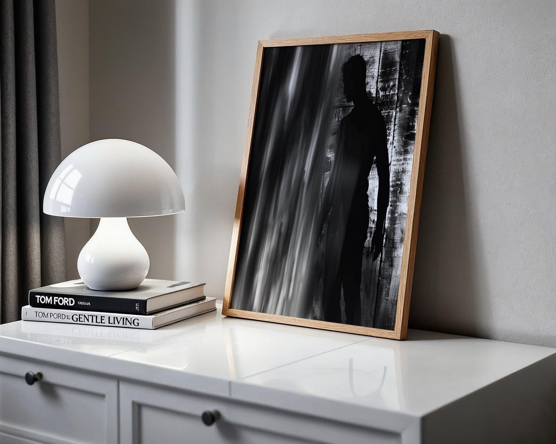 Minimal Wall Art Shadow Figure Study | Black and White Abstract Photography abstract wall art print, geometric minimalist poster, modern Scandinavian decor, Monohaus