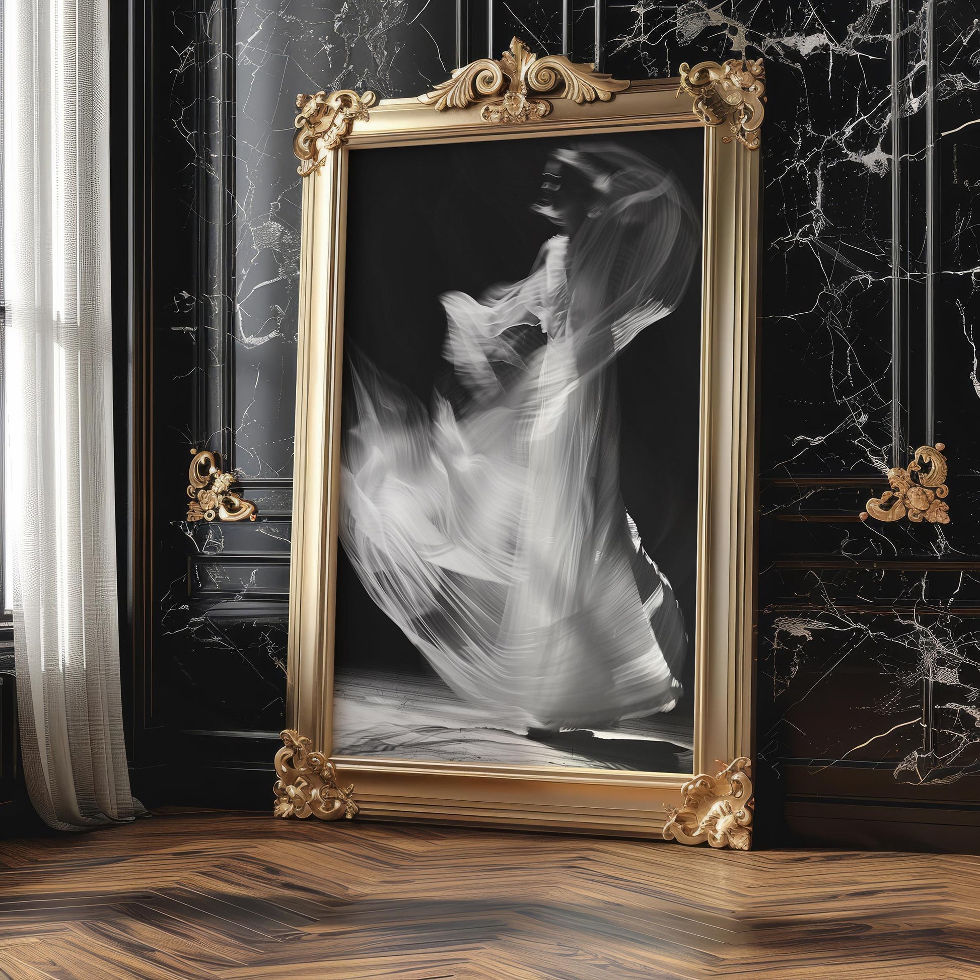 Minimal Wall Art Dancer in Motion | Black and White Fine Art Photography wall art print, minimalist black and white poster, modern Scandinavian wall decor, Monohaus