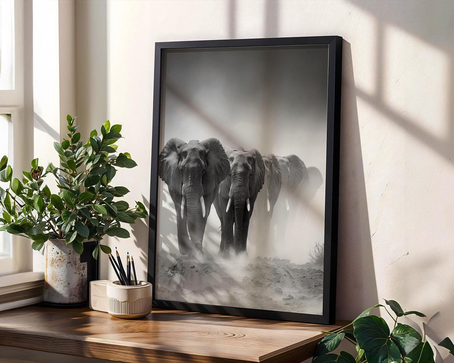 Wildlife Poster | Elephant Print | Black & White  Photography, Minimalist Safari Wall Art wall art print, minimalist black and white poster, modern Scandinavian wall decor, Monohaus