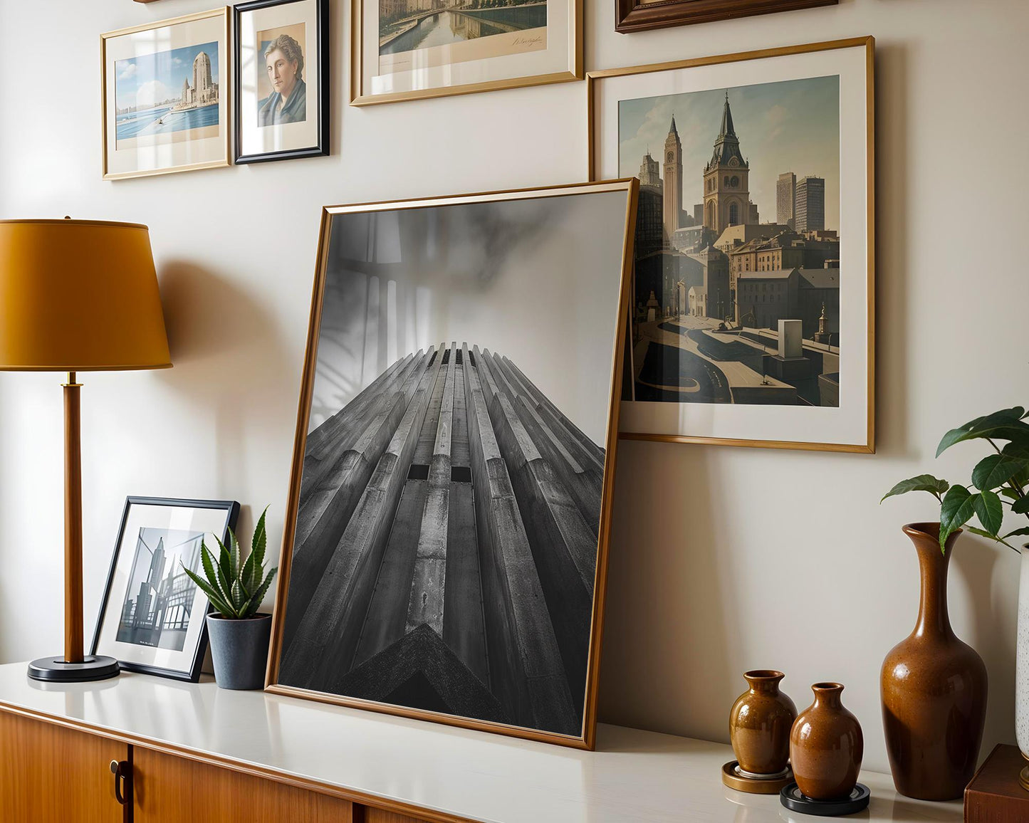 World Landmark | Hallgrímskirkja Iceland Print | Black and White Minimalist Architecture