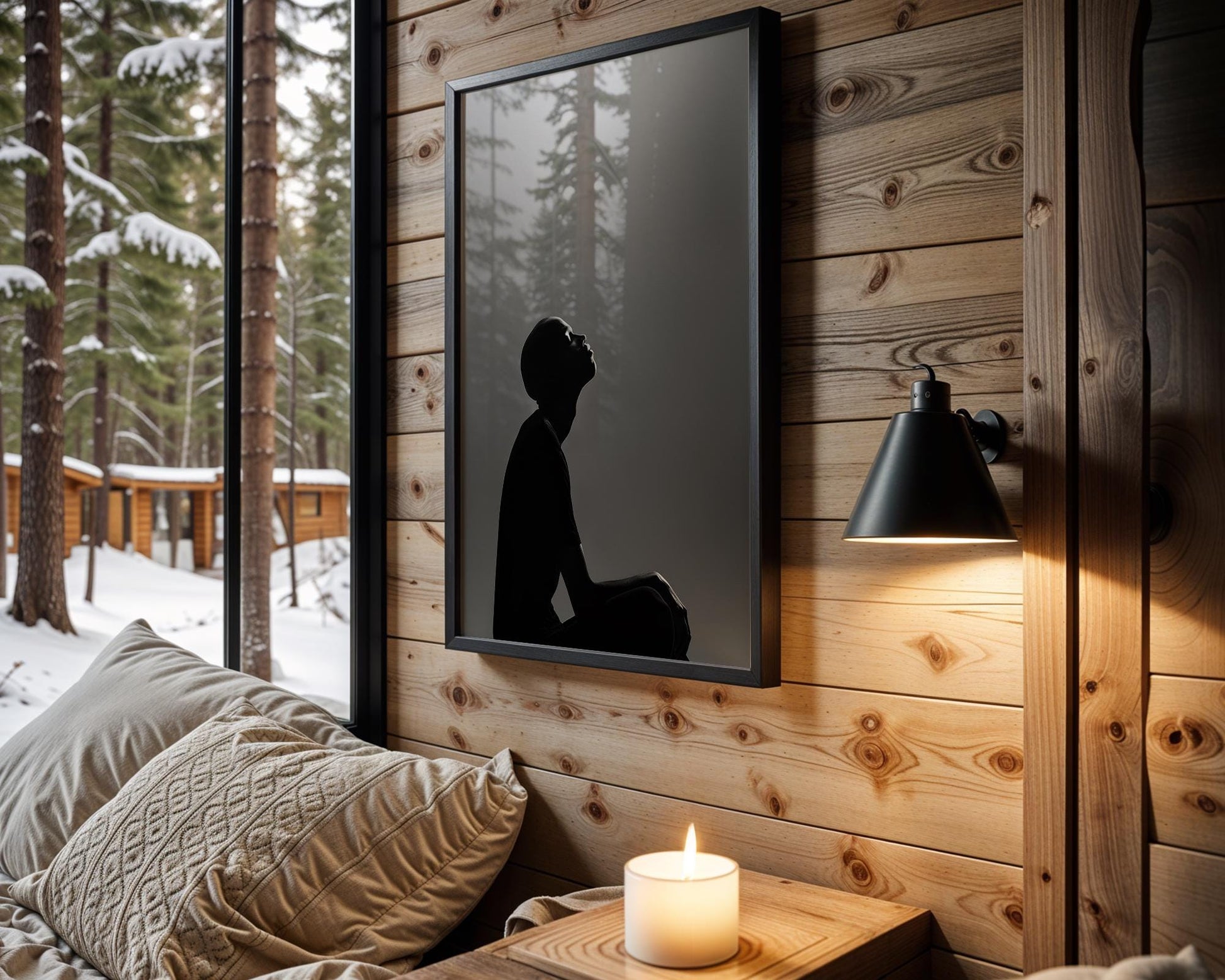 Minimal Wall Art Minimalist Silhouette Art Print | Modern Black and White Photography wall art print, minimalist black and white poster, modern Scandinavian wall decor, Monohaus