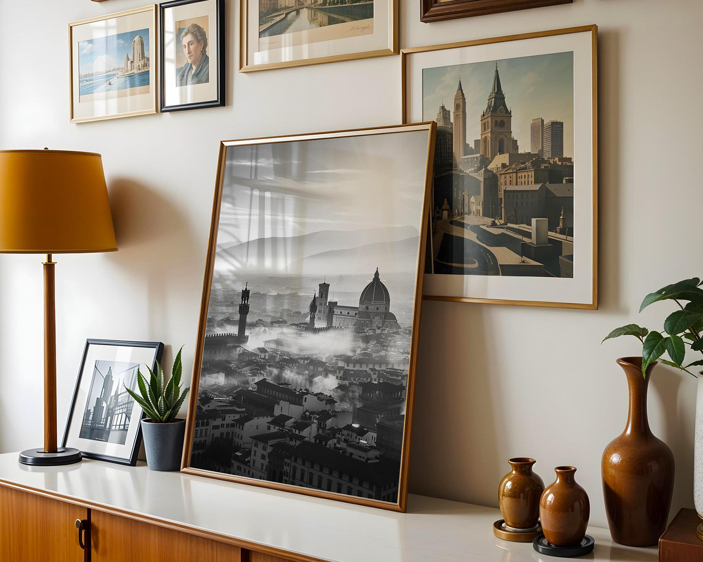 World Landmark | Florence Duomo Print | Black and White Italian Cityscape Photography wall art print, black and white architectural poster, minimalist modern Scandinavian wall decor, Monohaus