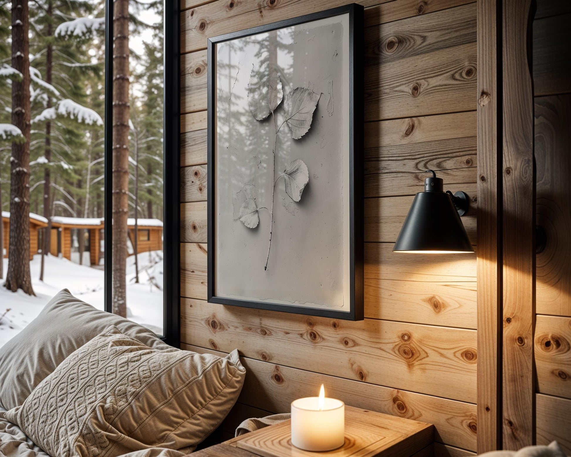 Botanical Photo | Minimalist Leaf Art Print | Modern Black and White  Poster wall art print, minimalist black and white poster, modern Scandinavian wall decor, Monohaus