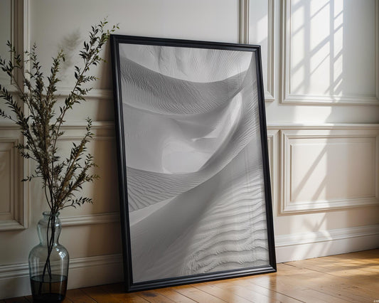 Minimal Wall Art Black and White Abstract Landscape | Fine Art Print abstract wall art print, geometric minimalist poster, modern Scandinavian decor, Monohaus