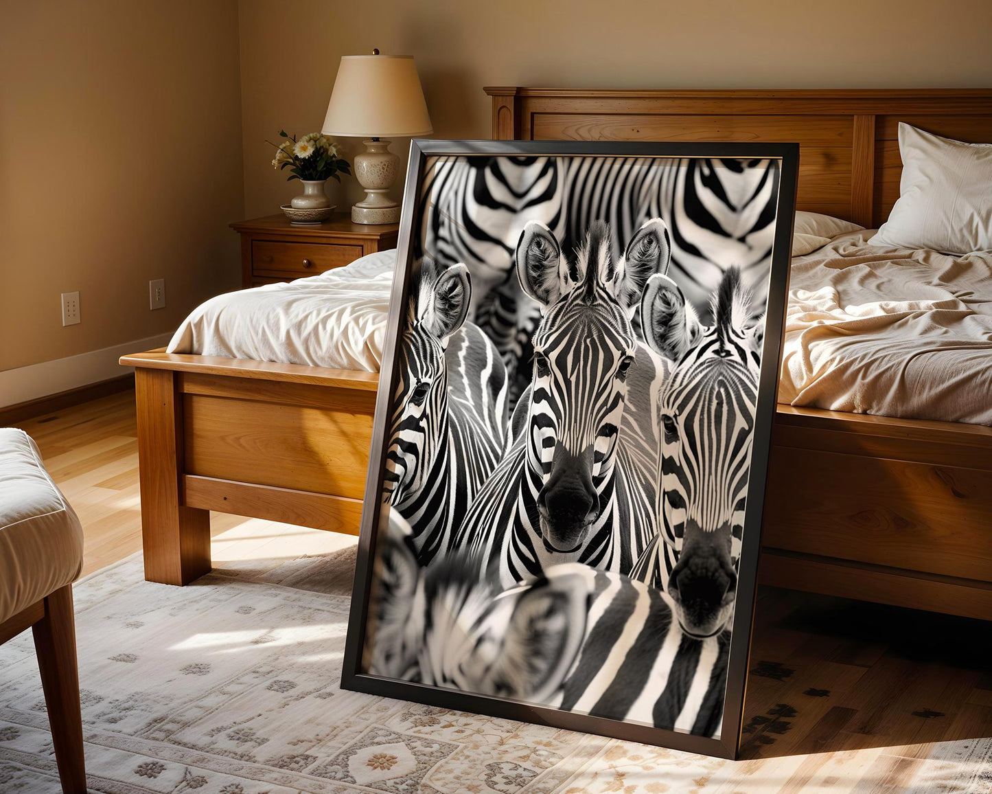 Wildlife Poster | Zebra Herd Photography Print • Minimalist Black & White Safari Wall Art wall art print, minimalist black and white poster, modern Scandinavian wall decor, Monohaus