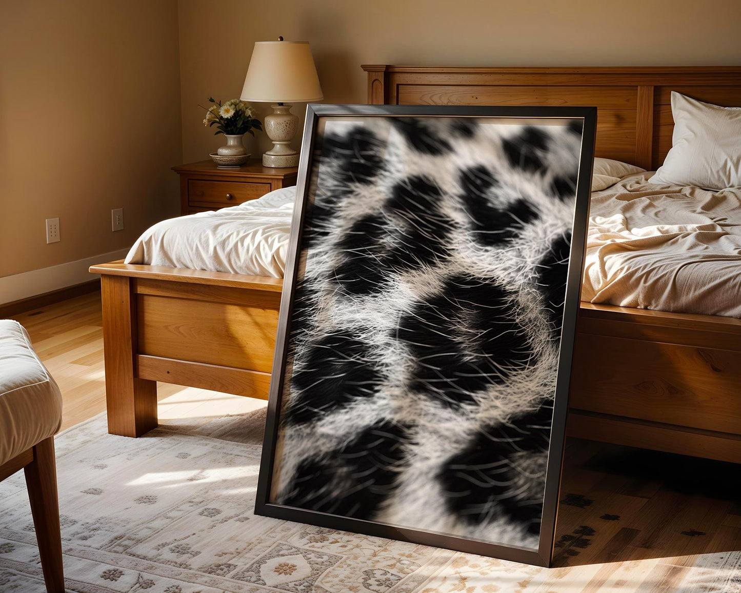 Wildlife Poster | Leopard Print | Black & White Animal Fur Texture Wall Art wall art print, minimalist black and white poster, modern Scandinavian wall decor, Monohaus