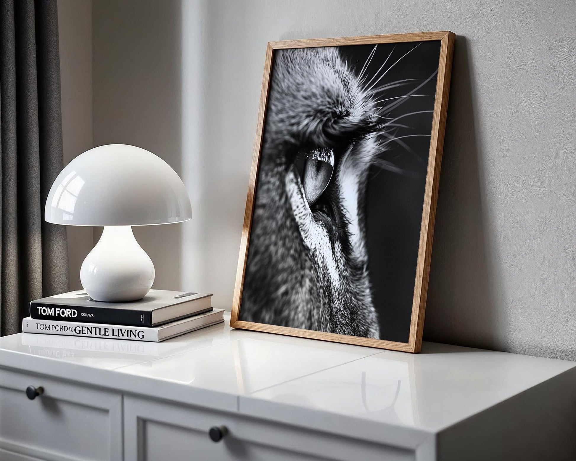 Wildlife Poster | Lion Eye Print | Minimalist Black & White Photography, Modern Safari Art wall art print, minimalist black and white poster, modern Scandinavian wall decor, Monohaus