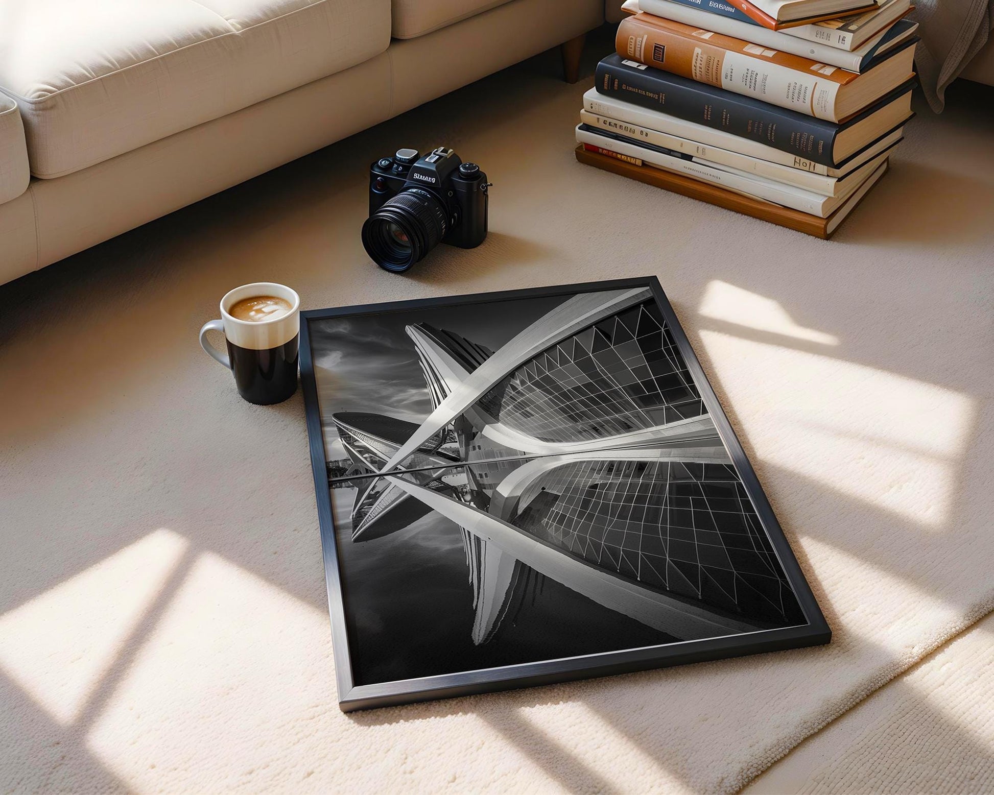 World Landmark | Valencia Architecture Print | Black and White Photography, Modern Wall Art wall art print, black and white architectural poster, minimalist modern Scandinavian wall decor, Monohaus