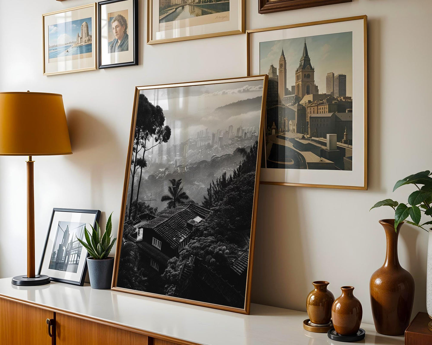 World Landmark | San Francisco Skyline Print | Foggy Black and White Urban Photography black and white photo print, minimalist monochrome wall art poster for modern interiors, Monohaus