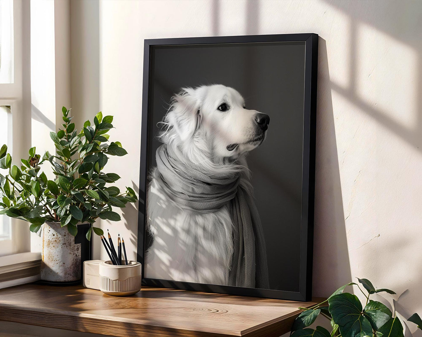 Dog Photography Retriever Pet Portrait Print | Minimalist Modern Home Decor wall art print, minimalist black and white poster, modern Scandinavian wall decor, Monohaus