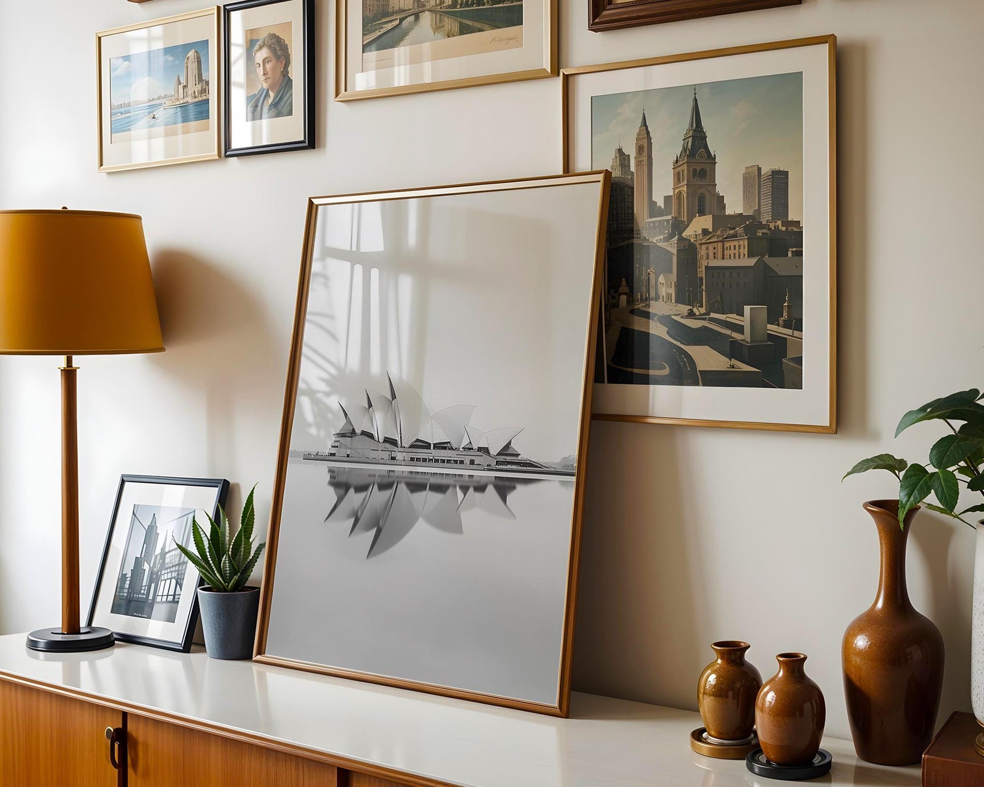 World Landmark | Sydney Opera House Print | Minimalist Black and White Architecture wall art print, black and white architectural poster, minimalist modern Scandinavian wall decor, Monohaus