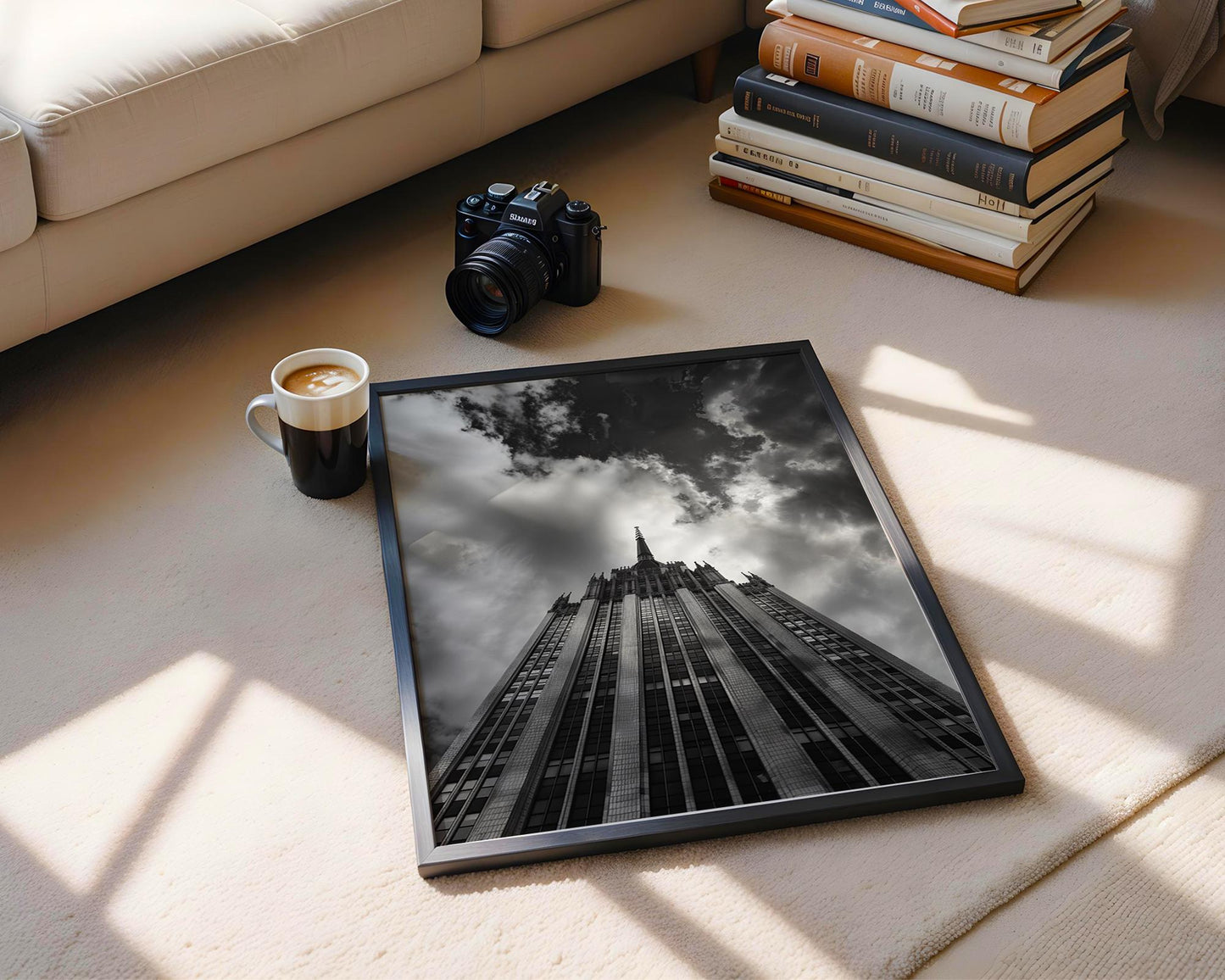 World Landmark | Art Deco Skyscraper Print | Black and White Architecture Photography