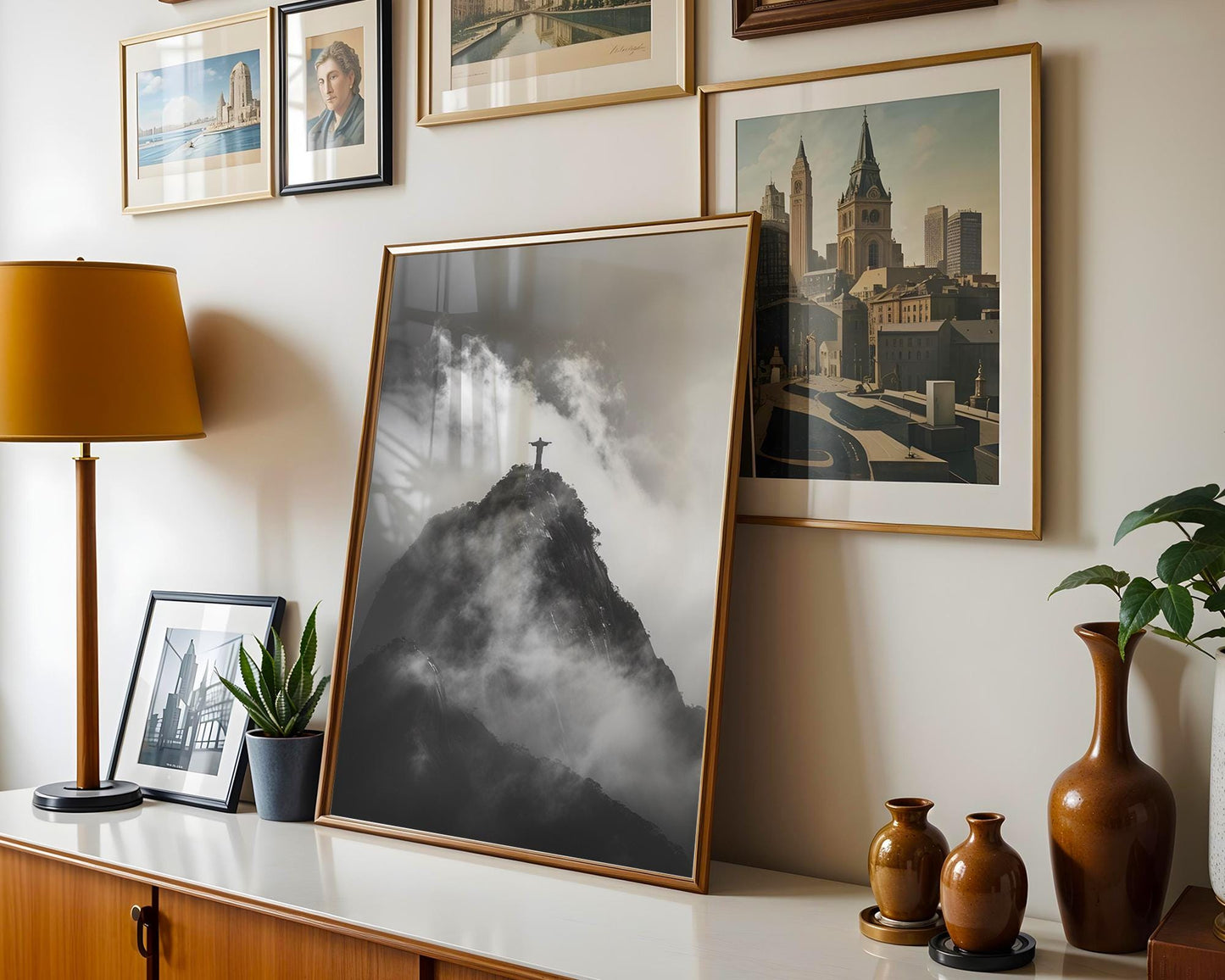 World Landmark | Christ the Redeemer Print | Rio de Janeiro, Brazil Black and White Photography wall art print, minimalist black and white poster, modern Scandinavian wall decor, Monohaus