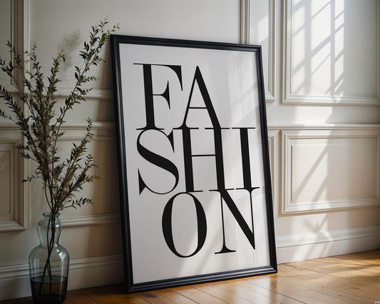 Designer Wall Art | Fashion Typography Print | Modern Black and White Home Decor typography wall art print, minimalist black and white type poster, modern graphic design decor, Monohaus