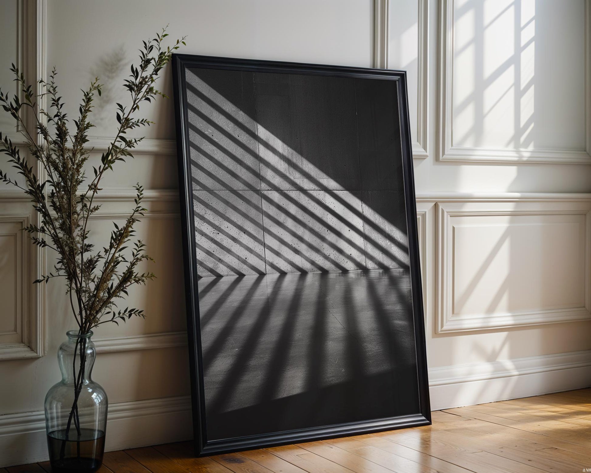 Urban Photography | Shadow Print Black and White | Abstract Window Light abstract wall art print, geometric minimalist poster, modern Scandinavian decor, Monohaus