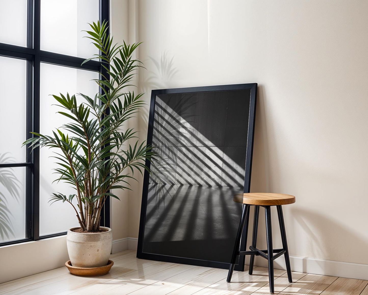 Urban Photography | Shadow Print Black and White | Abstract Window Light abstract wall art print, geometric minimalist poster, modern Scandinavian decor, Monohaus