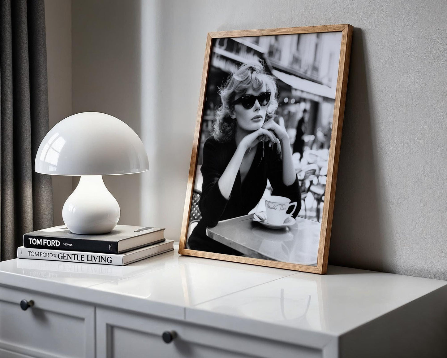 Minimal Wall Art | Retro Paris Fashion Print |  Monochrome Photography wall art print, minimalist black and white poster, modern Scandinavian wall decor, Monohaus