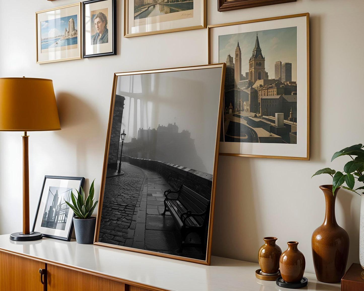 World Landmark | Edinburgh Castle Print | Black and White Scotland Architecture Photography