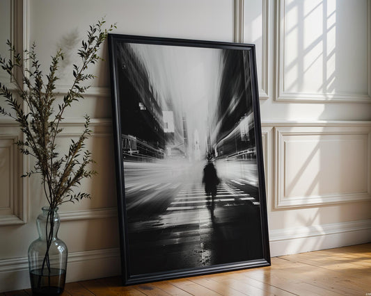 Urban Photography | Black and White Crosswalk Art Print | Urban Minimalist Decor black and white photo print, minimalist monochrome wall art poster for modern interiors, Monohaus